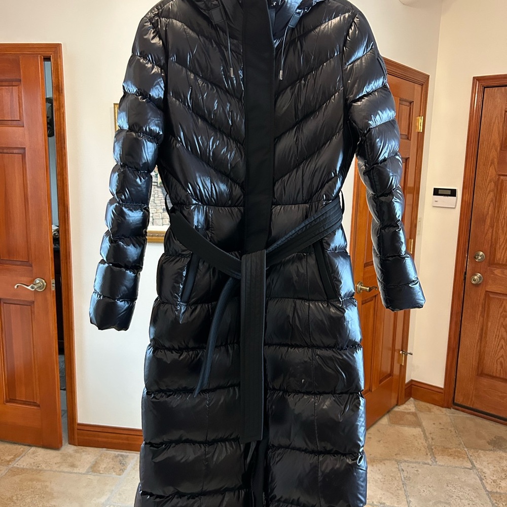SOLD!!!!   Women's MACKAGE CORALIA down coat with hood and sash belt size medium